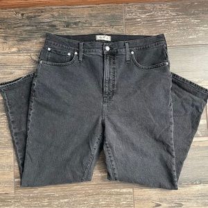 Madewell Black Jeans The Perfect Vintage Denim Faded Sz 38